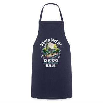 Women love Me Bass fear me - Cooking Apron - navy - Front - AI Model Male 185 dark (185cm)