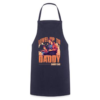 Level Up To Daddy Gamer Dad - Kochschürze - Navy - Vorne - AI Model Male 185 dark (185cm)
