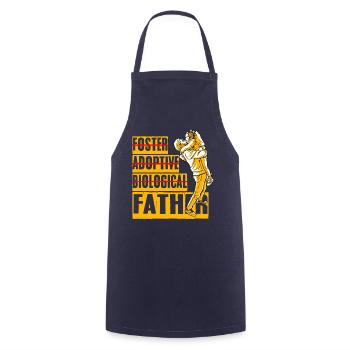 Father and Daughter - Cooking Apron - navy - Front - AI Model Male 185 dark (185cm)