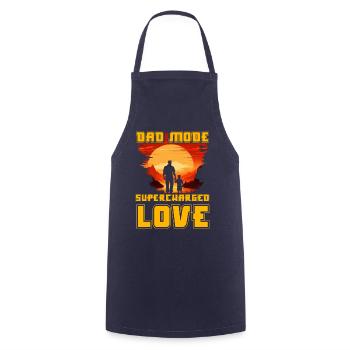 Mode papa Amour suralimenté - Tablier de cuisine - marine - Devant - AI Model Male 185 dark (185cm)