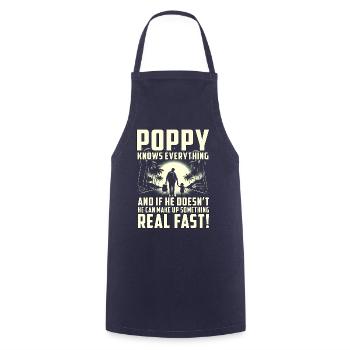 Poppy weiß alles - Kochschürze - Navy - Vorne - AI Model Male 185 dark (185cm)