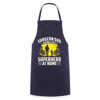 Chirurgenvater rettet Leben Superheld zu Hause - Kochschürze - Navy - Vorne - AI Model Male 185 dark (185cm)