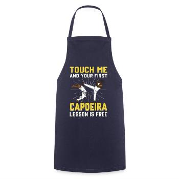 Berühre mich und deine erste Capoeira-Lektion ist kostenlos - Kochschürze - Navy - Vorne - AI Model Male 185 dark (185cm)