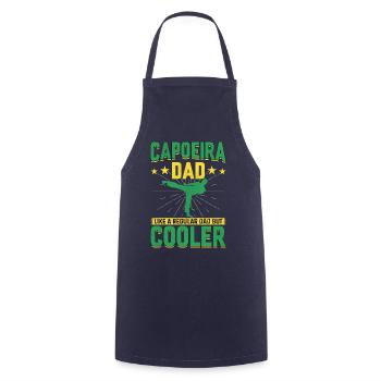 Capoeira Dad comme un papa normal mais plus cool - Tablier de cuisine - marine - Devant - AI Model Male 185 dark (185cm)