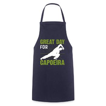 Great Day for Capoeira - Cooking Apron - navy - Front - AI Model Male 185 dark (185cm)