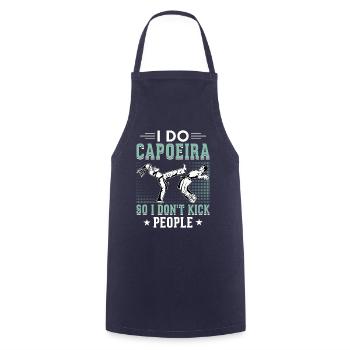 Je fais de la Capoeira pour ne pas donner de coups de pied aux gens - Tablier de cuisine - marine - Devant - AI Model Male 185 dark (185cm)