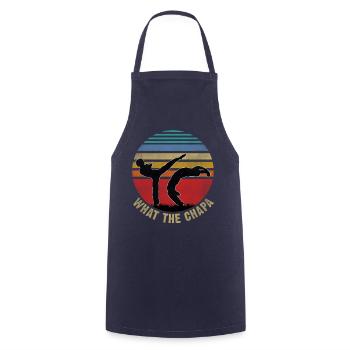 What the Chapa - Cooking Apron - navy - Front - AI Model Male 185 dark (185cm)