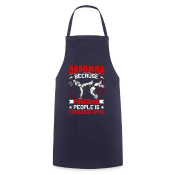 Capoeira because punching people is frowned upon - Cooking Apron - navy - Front - AI Model Male 185 dark (185cm)