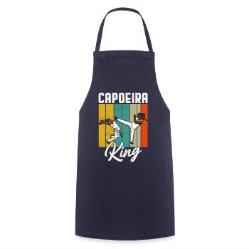 Capoeira König - Kochschürze - Navy - Vorne - AI Model Male 185 dark (185cm)