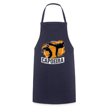 Capoeira - Kochschürze - Navy - Vorne - AI Model Male 185 dark (185cm)