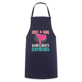 Just a Girl who loves Capoeira - Cooking Apron - navy - Front - AI Model Male 185 dark (185cm)