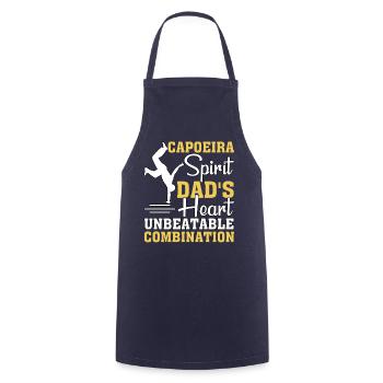 Capoeira Spirit dad's Heart unbeatable combination - Cooking Apron - navy - Front - AI Model Male 185 dark (185cm)