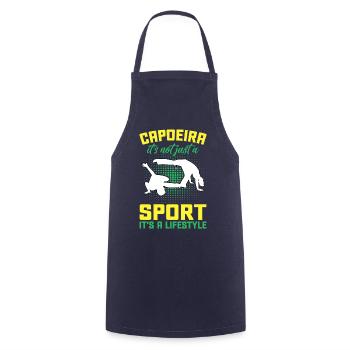 Capoeira it's not just a sport it's a lifestyle - Cooking Apron - navy - Front - AI Model Male 185 dark (185cm)