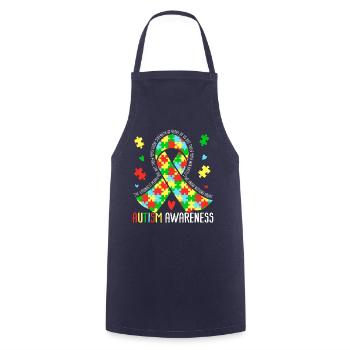 Autism Awareness - Cooking Apron - navy - Front - AI Model Male 185 dark (185cm)