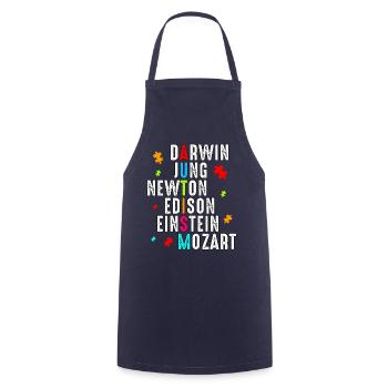 Autism - Cooking Apron - navy - Front - AI Model Male 185 dark (185cm)