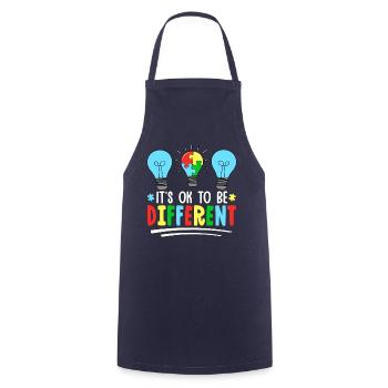 C’est normal d’être différent - Tablier de cuisine - marine - Devant - AI Model Male 185 dark (185cm)