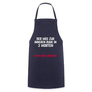Der Weg zur inneren Ruhe in 3 Wörtern - Kochschürze - Navy - Vorne - AI Model Male 185 dark (185cm)