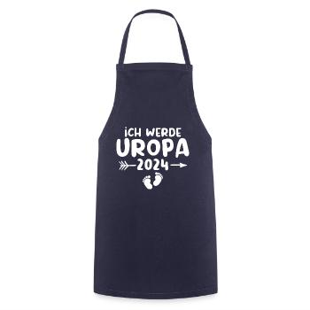 Ich werde Uropa 2024 - Kochschürze - Navy - Vorne - AI Model Male 185 dark (185cm)