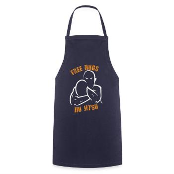 Free Hugs Judo Jiu-Jitsu BJJ Luta MMA Kampfsport - Kochschürze - Navy - Vorne - AI Model Male 185 dark (185cm)