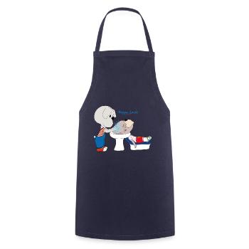 Happy Louis - SHAMPOING - Cooking Apron - navy - Front - AI Model Male 185 dark (185cm)