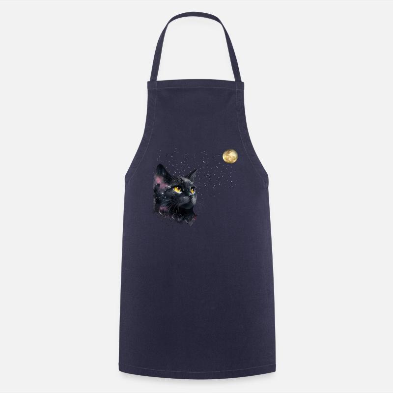 LE CHAT ET LA LUNE - Tablier de cuisine - marine