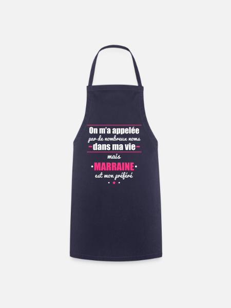 Appelée mais marraine, cadeau marraine - Tablier de cuisine - marine