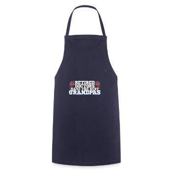 hospital cardiology profession trainer saying - Cooking Apron - navy - Front - AI Model Male 185 dark (185cm)
