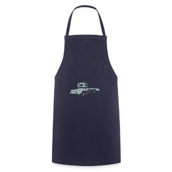 Snow groomer ski winter sport skier silhouette - Cooking Apron - navy - Front - AI Model Male 185 dark (185cm)