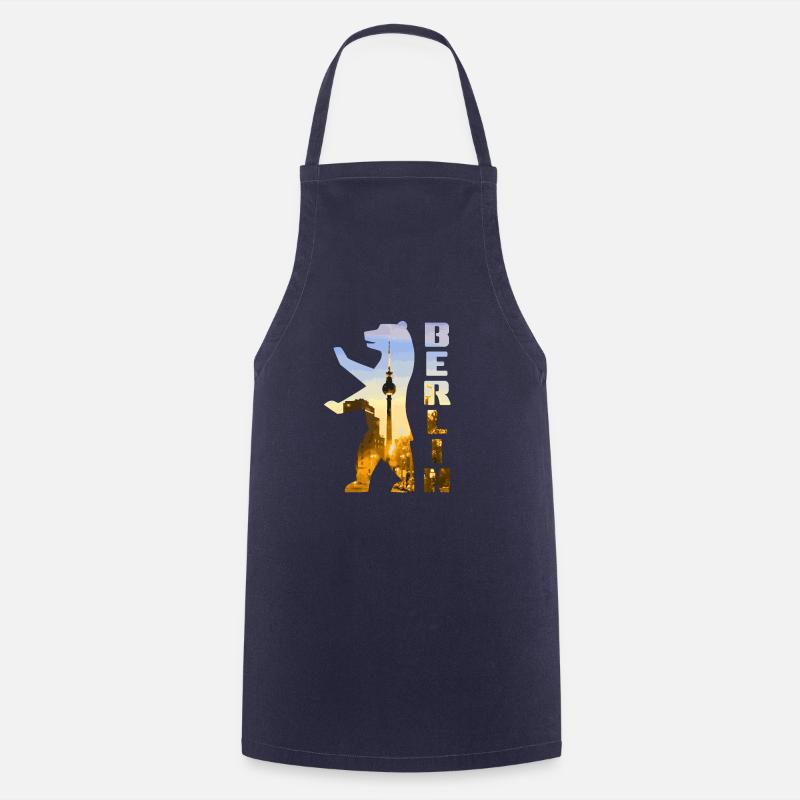 Berlin Bear - Cooking Apron - navy