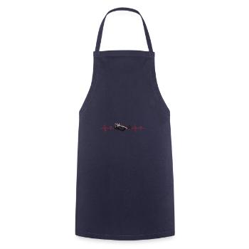 Mortar Hobby Radio Technician Radio Operator Morse Ham - Cooking Apron - navy - Front - AI Model Male 185 dark (185cm)