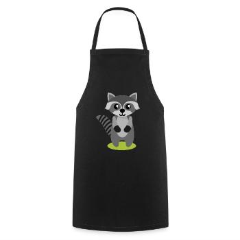 racoon - Cooking Apron - black - Front - AI Model Male 185 dark (185cm)