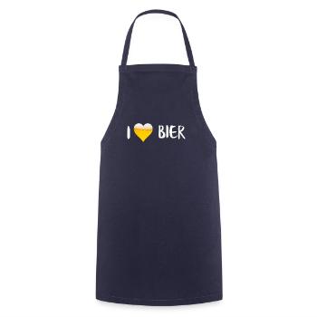 Bierliebe - Kochschürze - Navy - Vorne - AI Model Male 185 dark (185cm)
