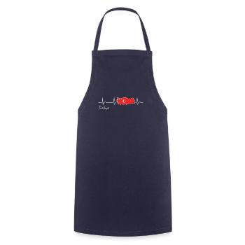 Türkiye Herzschlag Ich liebe Türkei Flagge - Kochschürze - Navy - Vorne - AI Model Male 185 dark (185cm)