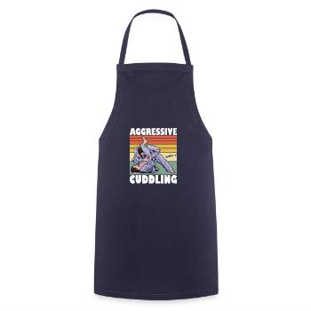 Brasilianische Jiu Jitsu Kampfkunst BJJ Spruch - Kochschürze - Navy - Vorne - AI Model Male 185 dark (185cm)