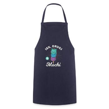 Mochi Japan Eis Rezept Spruch Geschenk - Kochschürze - Navy - Vorne - AI Model Male 185 dark (185cm)