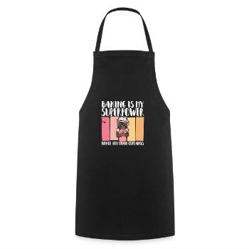 Cat Hobby Baker Dessert Baking Baker - Cooking Apron - black - Front - AI Model Male 185 dark (185cm)