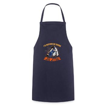 Martial artist BJJ Jiu Jitsu Martial Arts Sports - Cooking Apron - navy - Front - AI Model Male 185 dark (185cm)