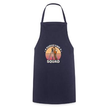 Geodesy Profession Surveyor Training - Cooking Apron - navy - Front - AI Model Male 185 dark (185cm)