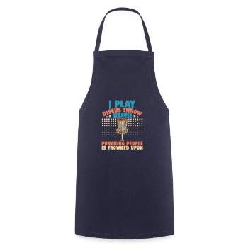 Throwing Disc Golf Disc Gold Player Frisbee Sport - Cooking Apron - navy - Front - AI Model Male 185 dark (185cm)