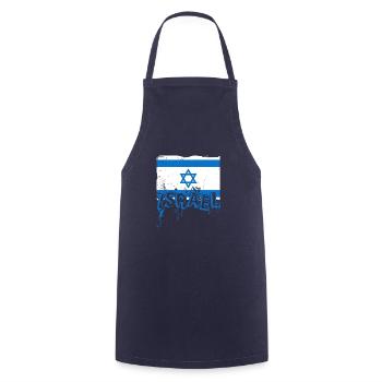 Israel Jerusalem national colors Judaism - Cooking Apron - navy - Front - AI Model Male 185 dark (185cm)