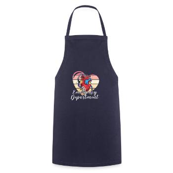 Santé Cardiologie Profession Heart Arut Education - Tablier de cuisine - marine - Devant - AI Model Male 185 dark (185cm)