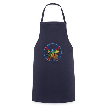 Antique Deity Lamassu Mythology Babylon Sumer - Cooking Apron - navy - Front - AI Model Male 185 dark (185cm)