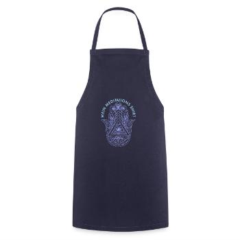 Hamsa Eye Talisman Fluchschutz Yoga Hindu - Kochschürze - Navy - Vorne - AI Model Male 185 dark (185cm)