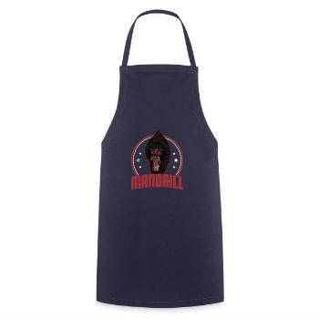 Mandrill Dschungel Safari Primat Zoologe - Kochschürze - Navy - Vorne - AI Model Male 185 dark (185cm)