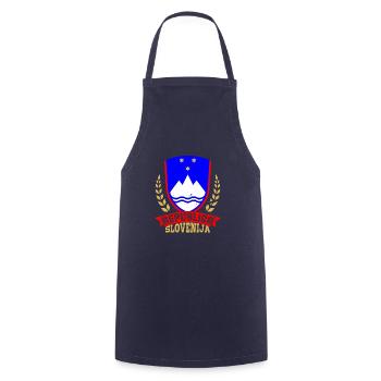 Slowenien Balkan National Herkunft Urlaub - Kochschürze - Navy - Vorne - AI Model Male 185 dark (185cm)