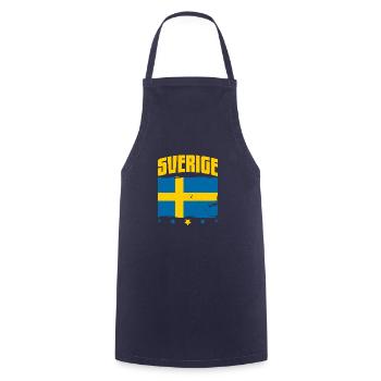 Schweden Skandinavien Sverige Urlaub Volk - Kochschürze - Navy - Vorne - AI Model Male 185 dark (185cm)