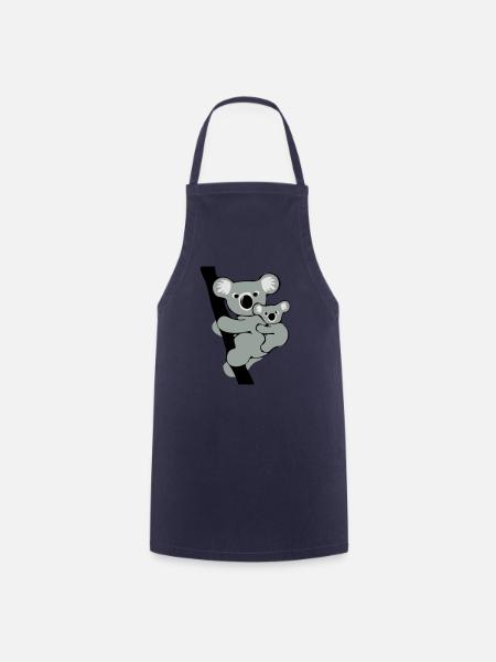 koala and baby - Cooking Apron - navy