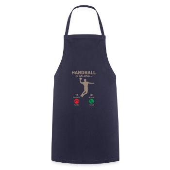 Handball is calling Trainer Hobby Sport Geschenk - Kochschürze - Navy - Vorne - AI Model Male 185 dark (185cm)