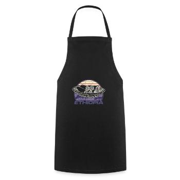 Äthiopien Afrika Fladenbrot Injera Brot Backen - Kochschürze - Schwarz - Vorne - AI Model Male 185 dark (185cm)