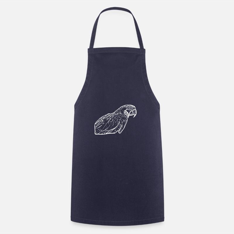 Perroquets Oiseau Blanc - Tablier de cuisine - marine